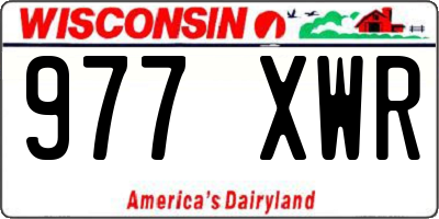 WI license plate 977XWR