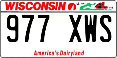 WI license plate 977XWS