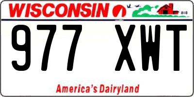 WI license plate 977XWT