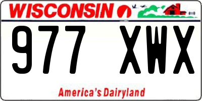 WI license plate 977XWX