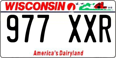 WI license plate 977XXR