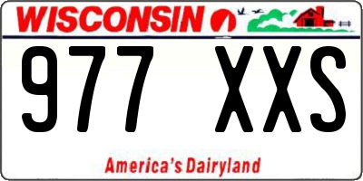 WI license plate 977XXS