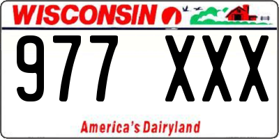 WI license plate 977XXX