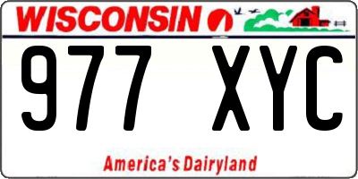 WI license plate 977XYC