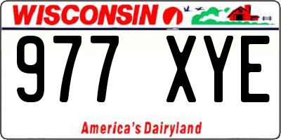 WI license plate 977XYE