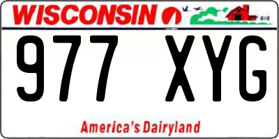 WI license plate 977XYG