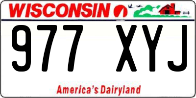 WI license plate 977XYJ