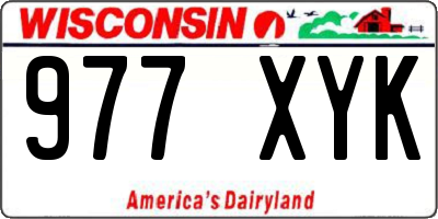 WI license plate 977XYK