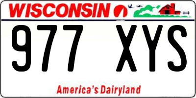 WI license plate 977XYS
