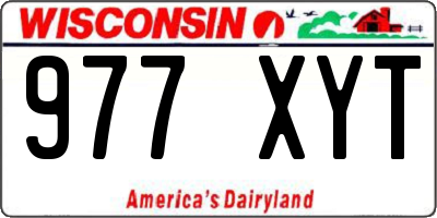 WI license plate 977XYT