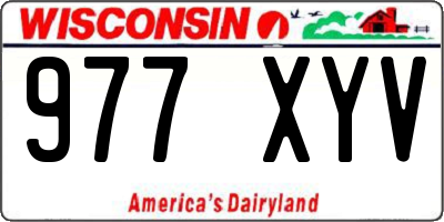 WI license plate 977XYV