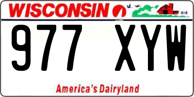 WI license plate 977XYW