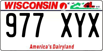 WI license plate 977XYX