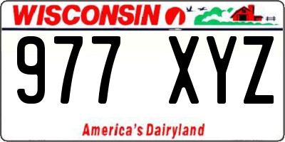 WI license plate 977XYZ