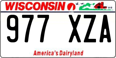 WI license plate 977XZA