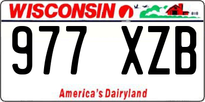 WI license plate 977XZB