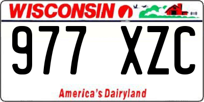 WI license plate 977XZC