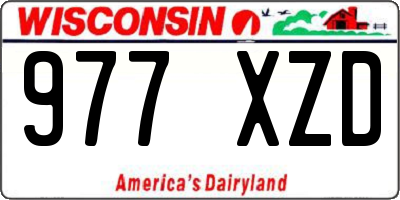 WI license plate 977XZD