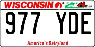 WI license plate 977YDE
