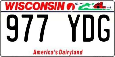 WI license plate 977YDG