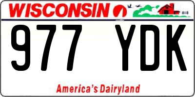 WI license plate 977YDK