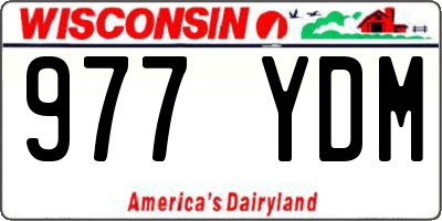 WI license plate 977YDM