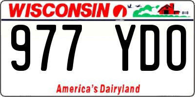 WI license plate 977YDO