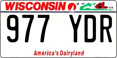 WI license plate 977YDR