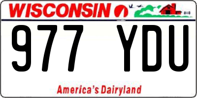 WI license plate 977YDU