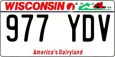WI license plate 977YDV