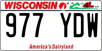WI license plate 977YDW