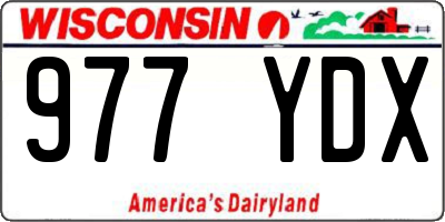 WI license plate 977YDX