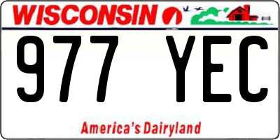 WI license plate 977YEC