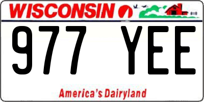 WI license plate 977YEE