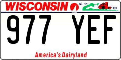 WI license plate 977YEF