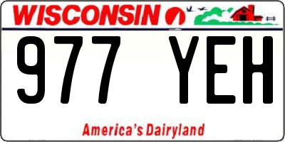 WI license plate 977YEH