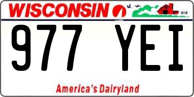 WI license plate 977YEI
