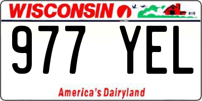 WI license plate 977YEL