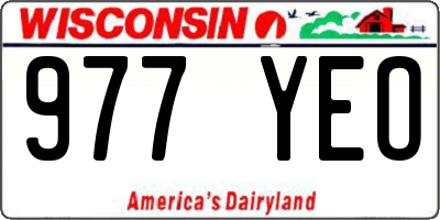 WI license plate 977YEO