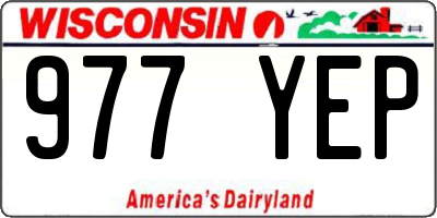 WI license plate 977YEP