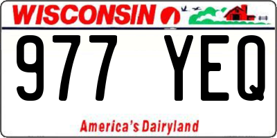 WI license plate 977YEQ