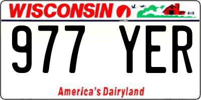 WI license plate 977YER