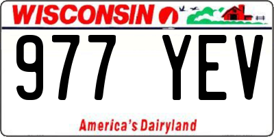 WI license plate 977YEV