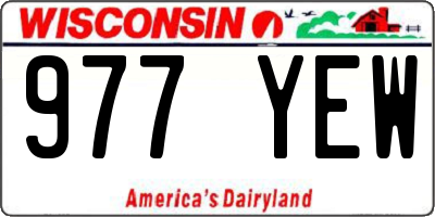 WI license plate 977YEW