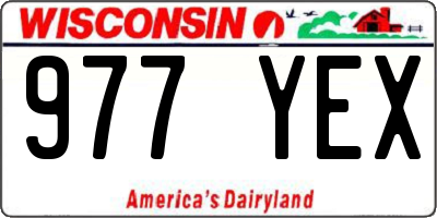 WI license plate 977YEX