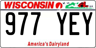 WI license plate 977YEY