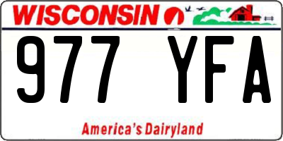 WI license plate 977YFA