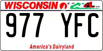WI license plate 977YFC