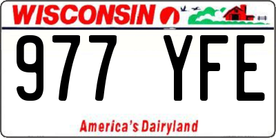 WI license plate 977YFE