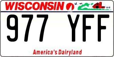WI license plate 977YFF